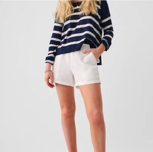 Faherty Women's High Waist White Shorts